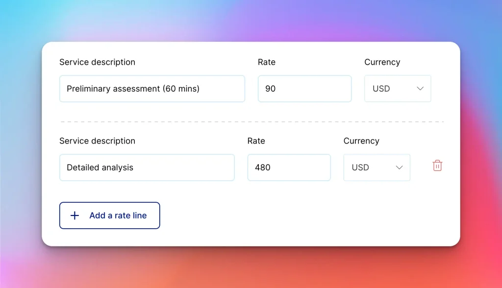 add your rates to your website