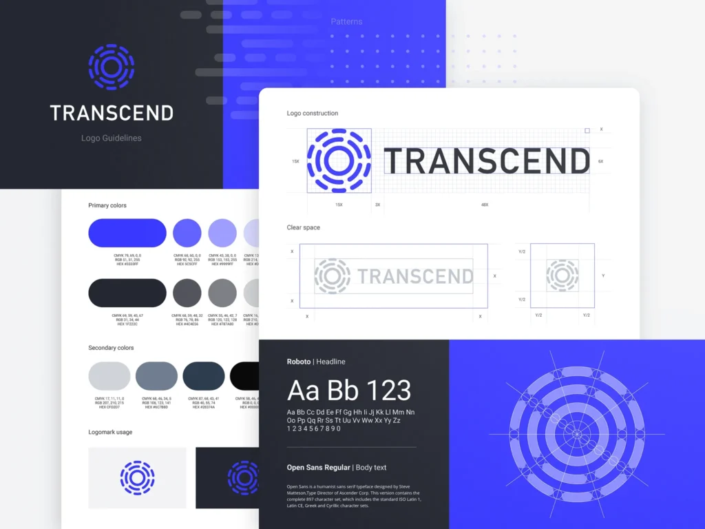 Créer un site vitrine: Guide 2023 du site internet vitrine 3 Exemple de "Brand Identity" (Identité de marque) par Ramotion (Dribbble)