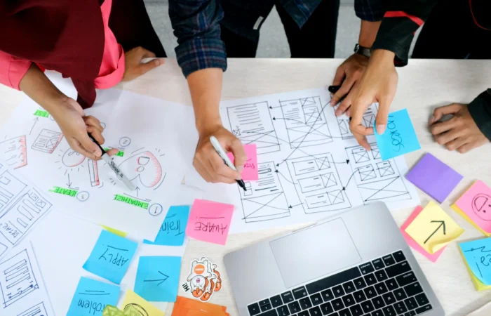 Illustration of the website creation process for an association