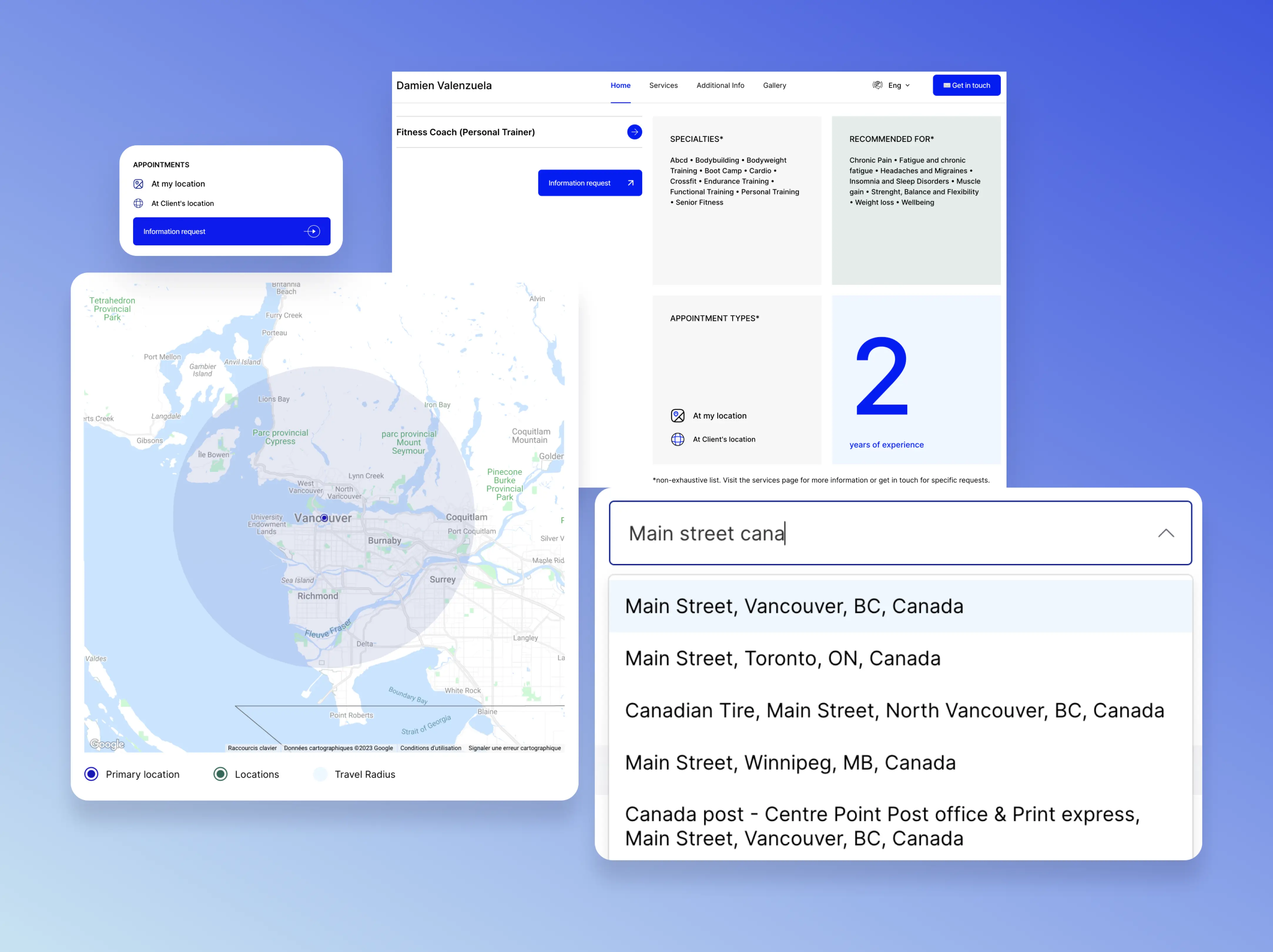 How to Create a Website for My Business - Step-by-Step Guide & Best Practices 3 Company Information Section of Modern Website Template on Webfolio