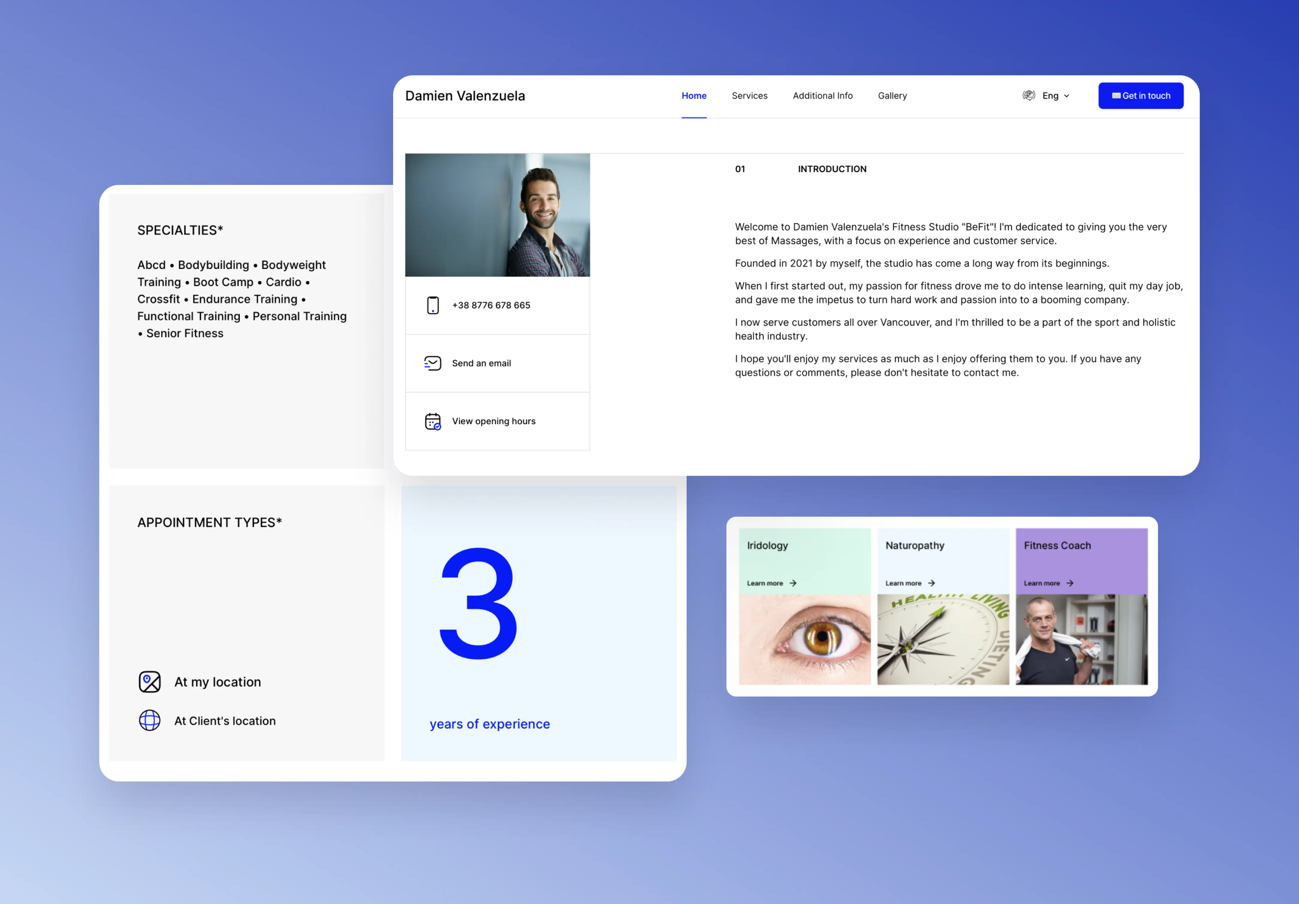 Minimalist & Modern Website Template for Small Businesses 2 Webfolio Website Builder - Overview