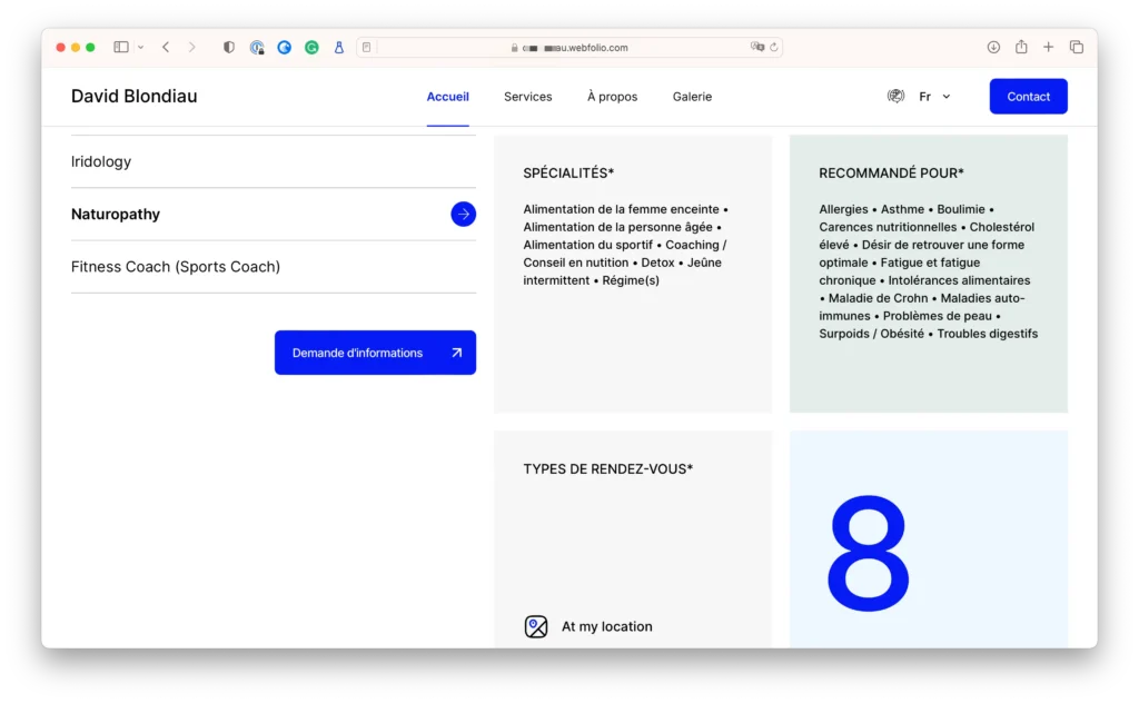 webfolio creation site web coach fitness 2fr