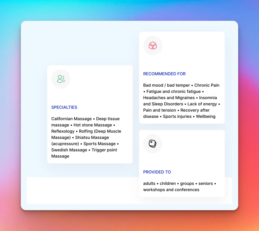webfolio site creation specialties clients