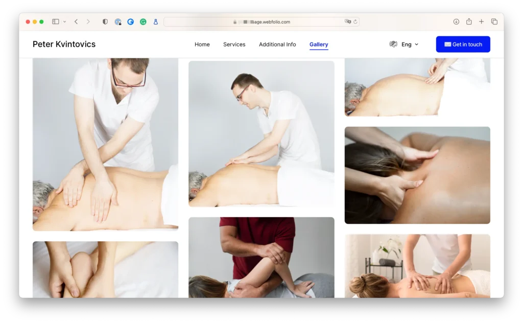 webfolio website maker massage 3